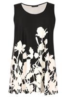 Yoek Singlet flare BOUQUET | Zwart | Maat 54/56 Yoek Singlet flare BOUQUET | Zwart | Maat 54/56