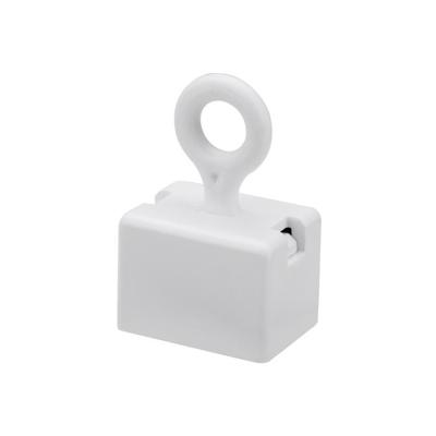 Ophang magneet / magneetjes - met oogje - wit - 16 x 18 mm