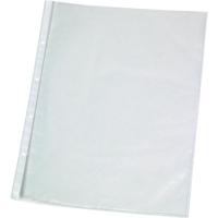 Q-CONNECT geperforeerde showtas A4 11-gaatsperforatie glashelder 50 micron pak van 25 stuks