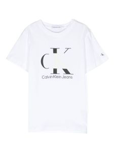 Calvin Klein Kids t-shirt en coton à logo imprimé - Blanc