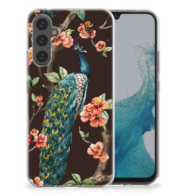 Samsung Galaxy A34 | TPU Hoesje | Pauw met Bloemen