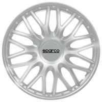 4-Delige Sparco Wieldoppenset Roma 15-inch zilver SP1596SV