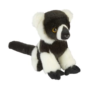 Pluche knuffel dieren zwart/wit Vari aapje 18 cm