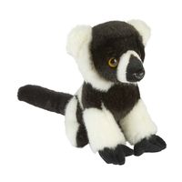 Pluche knuffel dieren zwart/wit Vari aapje 18 cm   -