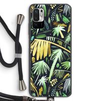 Tropical Palms Dark: Xiaomi Redmi Note 10 5G Transparant Hoesje met koord