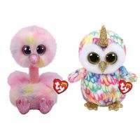 Ty - Knuffel - Beanie Buddy - Avery Ostrich & Enchanted Owl