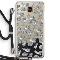 Poezen: Samsung Galaxy A5 (2016) Transparant Hoesje met koord