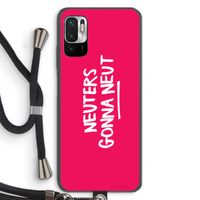 Neuters (roze): Xiaomi Redmi Note 10 5G Transparant Hoesje met koord