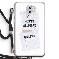 No Girls Allowed Unless: Honor 6X Transparant Hoesje met koord