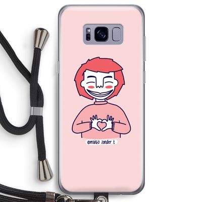 Hartje: Samsung Galaxy S8 Transparant Hoesje met koord
