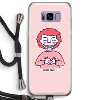 Hartje: Samsung Galaxy S8 Transparant Hoesje met koord