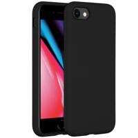 Accezz Liquid Silicone voor Apple iPhone SE (2022 / 2020) / 8 / 7 Telefoonhoesje Zwart