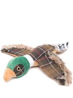 Barbour chien en peluche à motif tartan - Marron