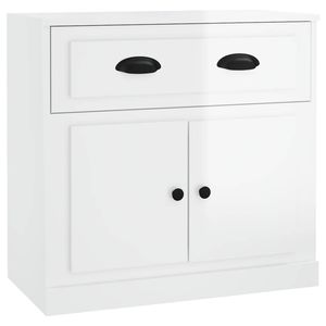 The Living Store Dressoir Classic - Wit - 70x35.5x67.5cm - Duurzaam hout - Voldoende opbergruimte