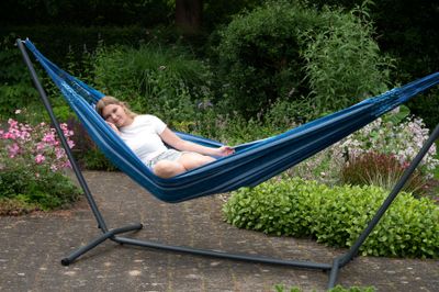 'Easy & Chill' Calm Tweepersoons Hangmatset - 150 kg - Blauw - Colombiaanse - Tropilex