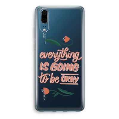 Optimistic flower girl: Huawei P20 Transparant Hoesje