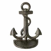 Boltze Deurstopper Anker - 1 kg - grijs - metaal - H18 cm - deurstop - Maritiem