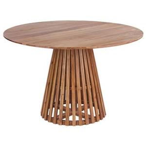 Beliani - MESILLA - Ronde eettafel - Donkerhout - 120 cm - Acaciahout