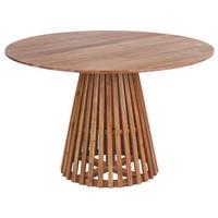 Beliani - MESILLA - Ronde eettafel - Donkerhout - 120 cm - Acaciahout