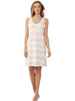 Duurzame zigzag nachthemd beige