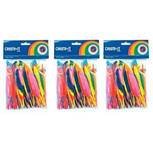 300x Gekleurde veertjes 14 cm