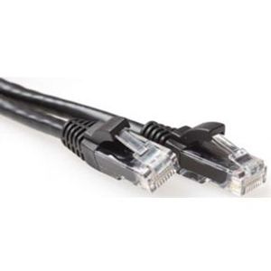 ACT Zwarte 15 meter U/UTP CAT6 patchkabel snagless met RJ45 connectoren