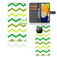 Samsung Galaxy A03 | Telefoon Hoesje | Zigzag Groen Samsung Galaxy A03 | Telefoon Hoesje | Zigzag Groen