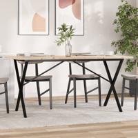 Eettafel X-frame 160x80x75,5 cm massief grenenhout en staal