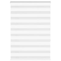 VidaXL Zebra rolgordijn 110x150 cm stofbreedte 105,9cm polyester wit