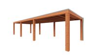 Trendhout Overkapping Palermo XXL 1100x380 cm- Plat dak- Hout- Trendhout