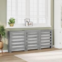 VidaXL Radiatorombouw 205x21,5x83,5 cm bewerkt hout grijs sonoma eiken