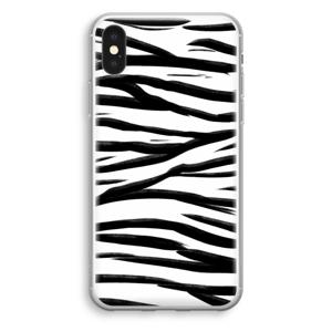 Zebra pattern: iPhone XS Transparant Hoesje