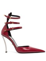 Versace sandales en cuir à bout pointu 120 mm - Rouge