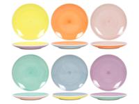 Cookinglife Ontbijtborden / Dessertborden Pastel Harmony ø 19 cm - 6 Stuks