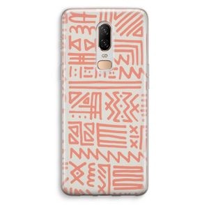 Marrakech Pink: OnePlus 6 Transparant Hoesje