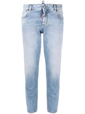 DSQUARED2 jean à coupe courte - Bleu