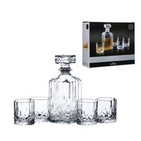 Whiskey Decanter Set - 5 delig - Whisky karaf 900ml met 4 glazen - thumbnail