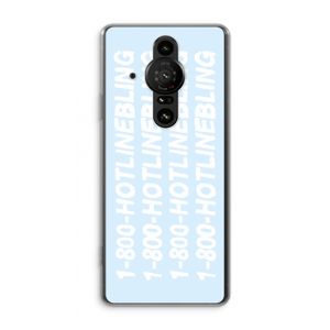 Hotline bling blue: Sony Xperia Pro-I Transparant Hoesje