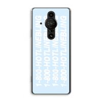 Hotline bling blue: Sony Xperia Pro-I Transparant Hoesje