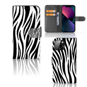 iPhone 13 Mini Telefoonhoesje met Pasjes Zebra
