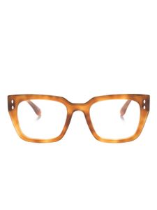 Isabel Marant Eyewear lunettes de vue carrées à logo imprimé - Marron