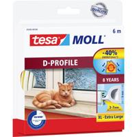 tesa D-Profil 05393-00100-01 Afdichtingstape tesamoll Wit (l x b) 6 m x 9 mm 6 m
