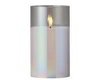 LED kaars d10h17.5 cm iris/warm wit Lumineo - Lumineo