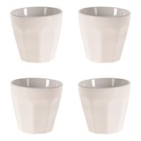 Espresso kopjes - 4x - wit - porselein - 90 ml