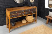 Massieve ladekast HERITAGE 125 cm naturel grenenhouten apothekerskast met lades - 44480