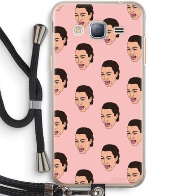 Ugly Cry Call: Samsung Galaxy J3 (2016) Transparant Hoesje met koord