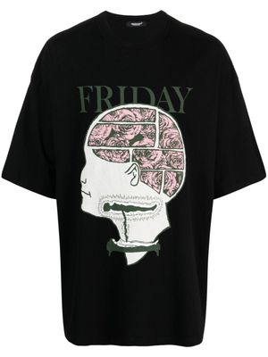 Undercover t-shirt en coton à imprimé graphique - Noir