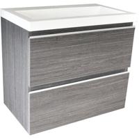 Wiesbaden Shall Onderkast 60x36cm - Houtnerf Grijs Badkamermeubel