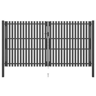 Poort 4x2,5 m staal antraciet