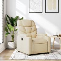 Fauteuil verstelbaar stof crmekleurig